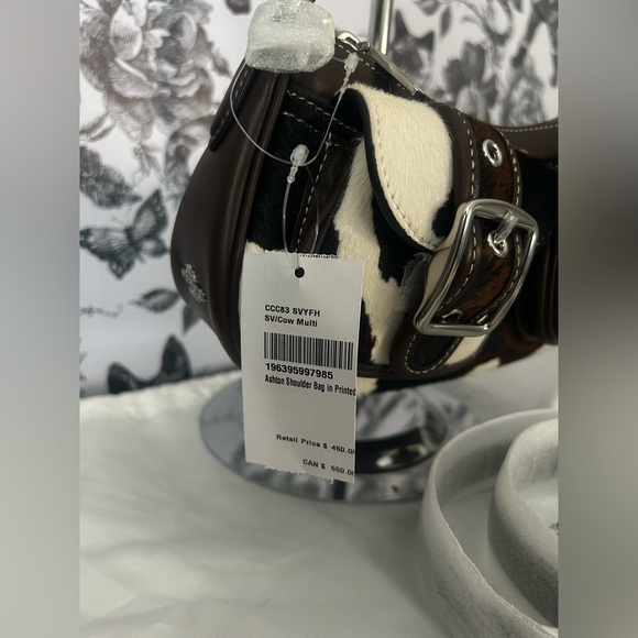 COACH ASHTON COW PRINT SHOULDER BAG NWT - Picture 4 of 10